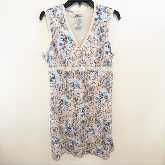 Faded Glory Vintage 90s Mesh Floral Dress - Picture 1 of 4
